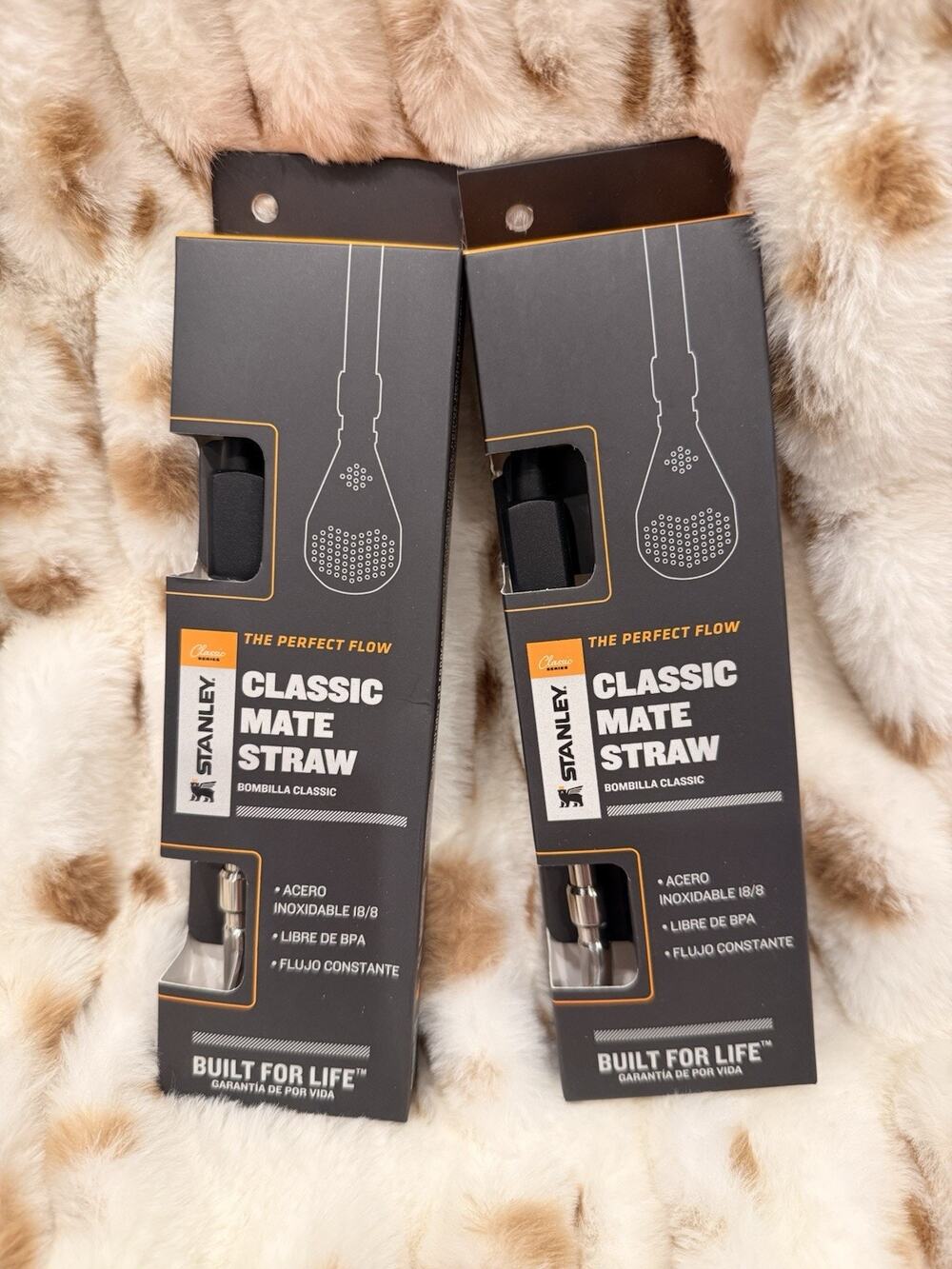 NEW Lot Of 2 Stanley Mate Stainless Steel Bombilla Straw Black